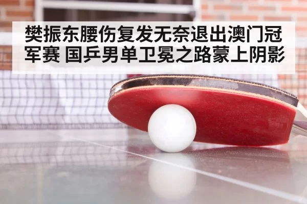 樊振东腰伤复发无奈退出澳门冠军赛 国乒男单卫冕之路蒙上阴影